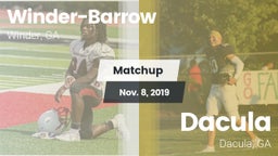 Matchup: Winder-Barrow vs. Dacula  2019
