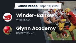 Recap: Winder-Barrow  vs. Glynn Academy  2020