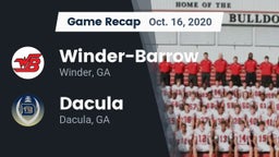 Recap: Winder-Barrow  vs. Dacula  2020