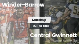 Matchup: Winder-Barrow vs. Central Gwinnett  2020