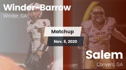 Matchup: Winder-Barrow vs. Salem  2020