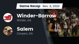 Recap: Winder-Barrow  vs. Salem  2020