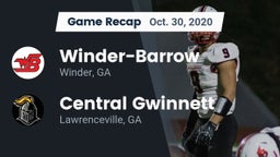 Recap: Winder-Barrow  vs. Central Gwinnett  2020