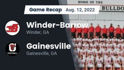 Recap: Winder-Barrow  vs. Gainesville  2022