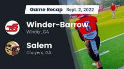 Recap: Winder-Barrow  vs. Salem  2022