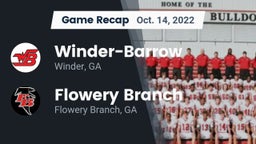 Recap: Winder-Barrow  vs. Flowery Branch  2022