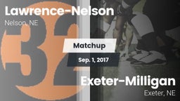 Matchup: Lawrence-Nelson vs. Exeter-Milligan  2017