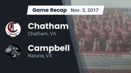 Recap: Chatham  vs. Campbell  2017