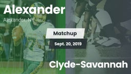 Matchup: Alexander vs. Clyde-Savannah  2019