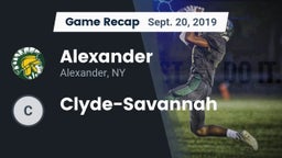 Recap: Alexander  vs. Clyde-Savannah  2019