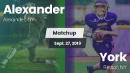 Matchup: Alexander vs. York  2019