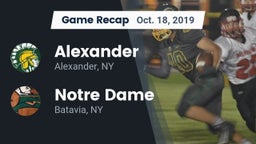 Recap: Alexander  vs. Notre Dame  2019