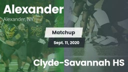 Matchup: Alexander vs. Clyde-Savannah HS 2020