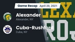 Recap: Alexander  vs. Cuba-Rushford  2021