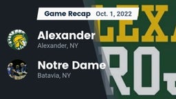 Recap: Alexander  vs. Notre Dame  2022
