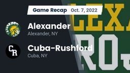 Recap: Alexander  vs. Cuba-Rushford  2022