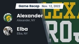 Recap: Alexander  vs. Elba  2022
