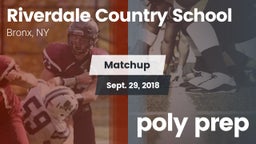 Matchup: Riverdale Country vs. poly prep 2018