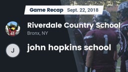 Recap: Riverdale Country School vs. john hopkins school 2018