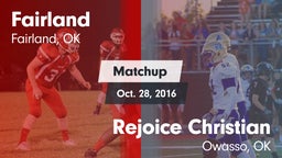 Matchup: Fairland vs. Rejoice Christian  2016