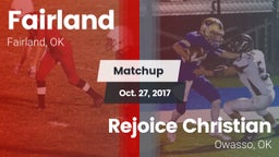 Matchup: Fairland vs. Rejoice Christian  2017