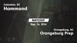 Matchup: Hammond vs. Orangeburg Prep  2016