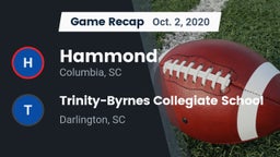 Recap: Hammond  vs. Trinity-Byrnes Collegiate School 2020