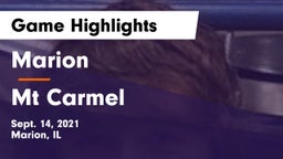 Marion  vs Mt Carmel Game Highlights - Sept. 14, 2021