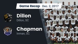 Recap: Dillon  vs. Chapman  2017