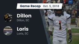 Recap: Dillon  vs. Loris  2018