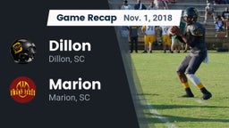 Recap: Dillon  vs. Marion  2018