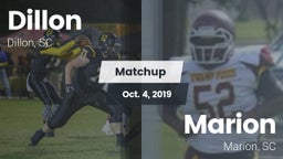 Matchup: Dillon vs. Marion  2019