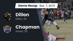 Recap: Dillon  vs. Chapman  2019