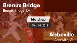 Matchup: Breaux Bridge vs. Abbeville  2016