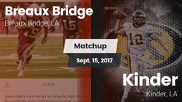 Matchup: Breaux Bridge vs. Kinder  2017