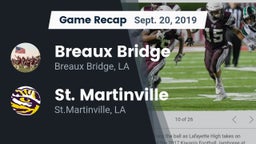 Recap: Breaux Bridge  vs. St. Martinville  2019
