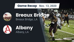 Recap: Breaux Bridge  vs. Albany  2020