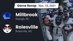 Recap: Millbrook  vs. Rolesville  2021