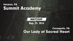 Matchup: Summit Academy vs. Our Lady of Sacred Heart  2016
