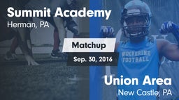 Matchup: Summit Academy vs. Union Area  2016