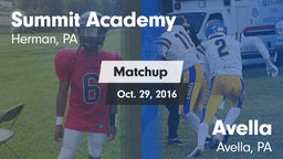 Matchup: Summit Academy vs. Avella  2016