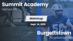 Matchup: Summit Academy vs. Burgettstown  2019
