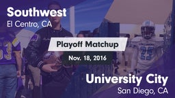 Matchup: Southwest vs. University City  2016