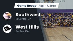 Recap: Southwest  vs. West Hills  2018