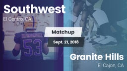 Matchup: Southwest vs. Granite Hills  2018