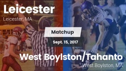 Matchup: Leicester vs. West Boylston/Tahanto  2017