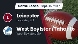 Recap: Leicester  vs. West Boylston/Tahanto  2017