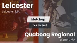 Matchup: Leicester vs. Quaboag Regional  2018