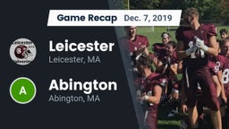 Recap: Leicester  vs. Abington  2019