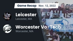 Recap: Leicester  vs. Worcester Vo-Tech  2022